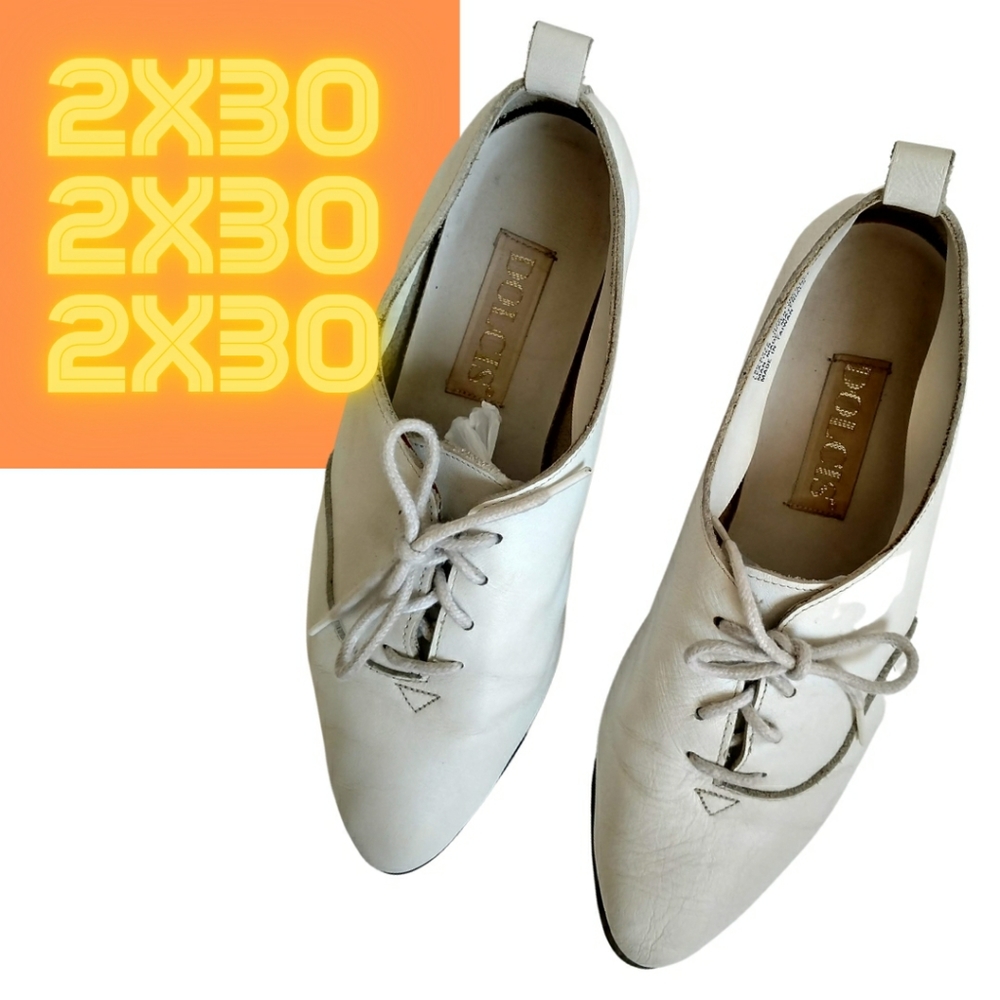 Vintage Derby Shoes White 7.5